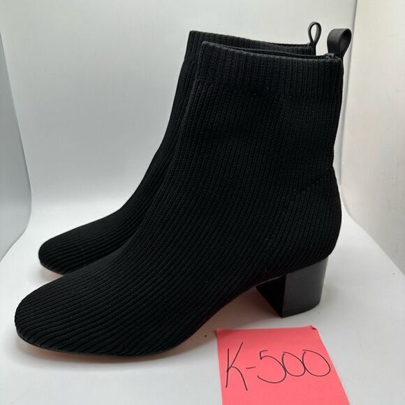 CUSHIONAIRE Women's Stretch bootie +Memory Foam 8 BLACK - Picture 3 of 7